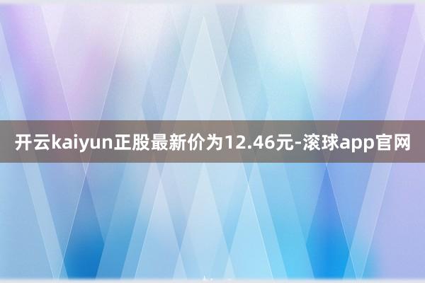 开云kaiyun正股最新价为12.46元-滚球app官网