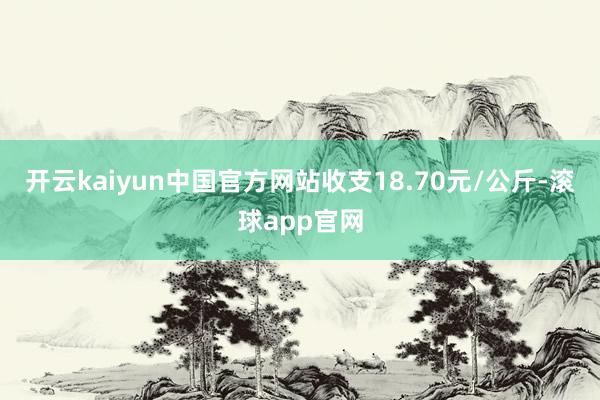 开云kaiyun中国官方网站收支18.70元/公斤-滚球app官网