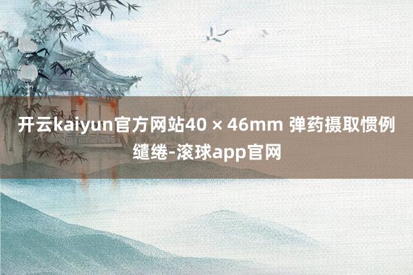 开云kaiyun官方网站40 × 46mm 弹药摄取惯例缱绻-滚球app官网