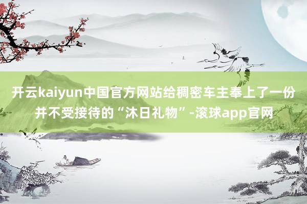 开云kaiyun中国官方网站给稠密车主奉上了一份并不受接待的“沐日礼物”-滚球app官网