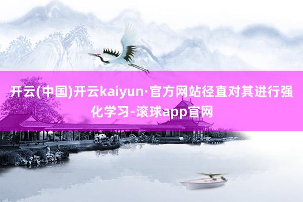 开云(中国)开云kaiyun·官方网站径直对其进行强化学习-滚球app官网