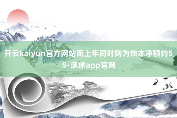 开云kaiyun官方网站而上年同时则为蚀本净额约55-滚球app官网