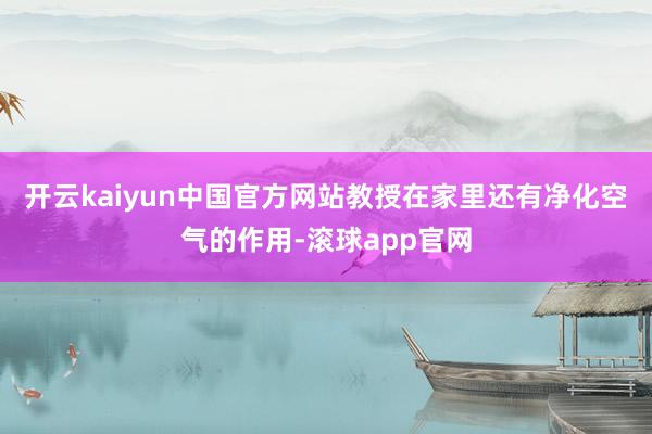 开云kaiyun中国官方网站教授在家里还有净化空气的作用-滚球app官网