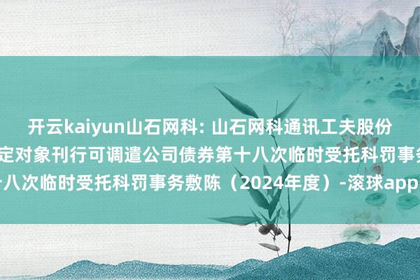 开云kaiyun山石网科: 山石网科通讯工夫股份有限公司2022年向不特定对象刊行可调遣公司债券第十八次临时受托科罚事务敷陈（2024年度）-滚球app官网