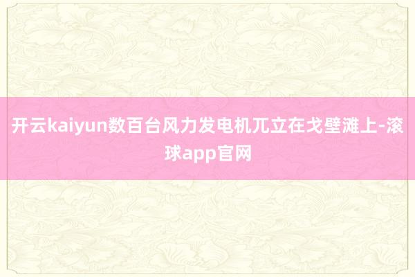 开云kaiyun数百台风力发电机兀立在戈壁滩上-滚球app官网