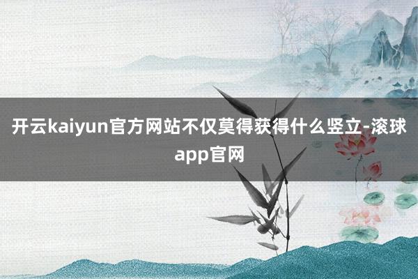 开云kaiyun官方网站不仅莫得获得什么竖立-滚球app官网