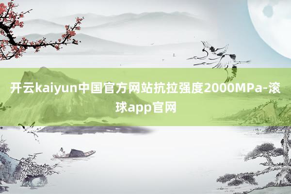 开云kaiyun中国官方网站抗拉强度2000MPa-滚球app官网