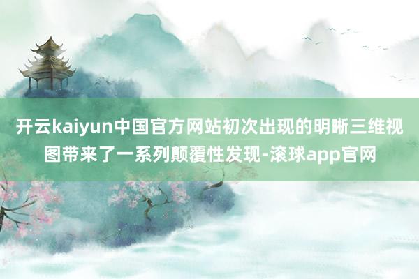 开云kaiyun中国官方网站初次出现的明晰三维视图带来了一系列颠覆性发现-滚球app官网