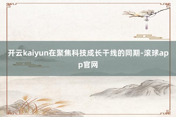 开云kaiyun在聚焦科技成长干线的同期-滚球app官网