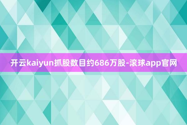 开云kaiyun抓股数目约686万股-滚球app官网