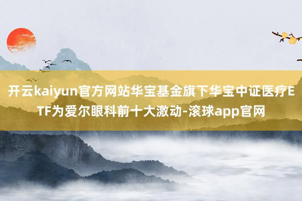开云kaiyun官方网站华宝基金旗下华宝中证医疗ETF为爱尔眼科前十大激动-滚球app官网
