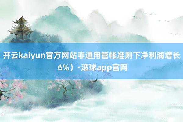 开云kaiyun官方网站非通用管帐准则下净利润增长 6%）-滚球app官网