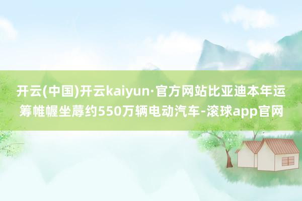 开云(中国)开云kaiyun·官方网站比亚迪本年运筹帷幄坐蓐约550万辆电动汽车-滚球app官网