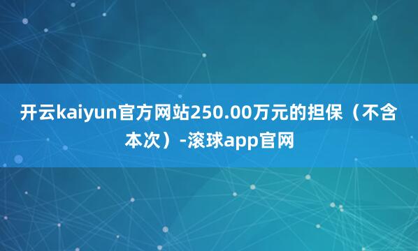 开云kaiyun官方网站250.00万元的担保(不含本次)-滚球app官网