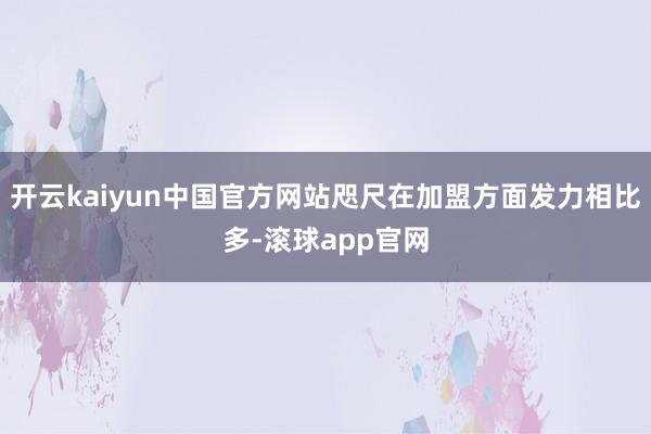 开云kaiyun中国官方网站咫尺在加盟方面发力相比多-滚球app官网