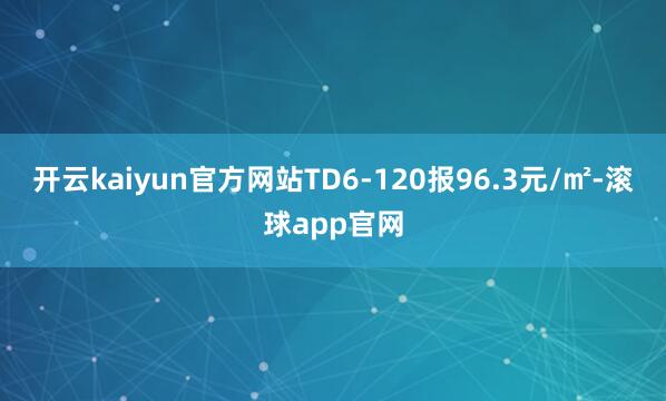 开云kaiyun官方网站TD6-120报96.3元/㎡-滚球app官网