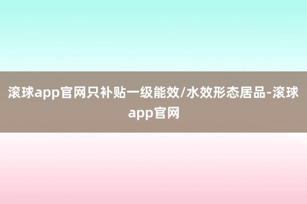 滚球app官网只补贴一级能效/水效形态居品-滚球app官网